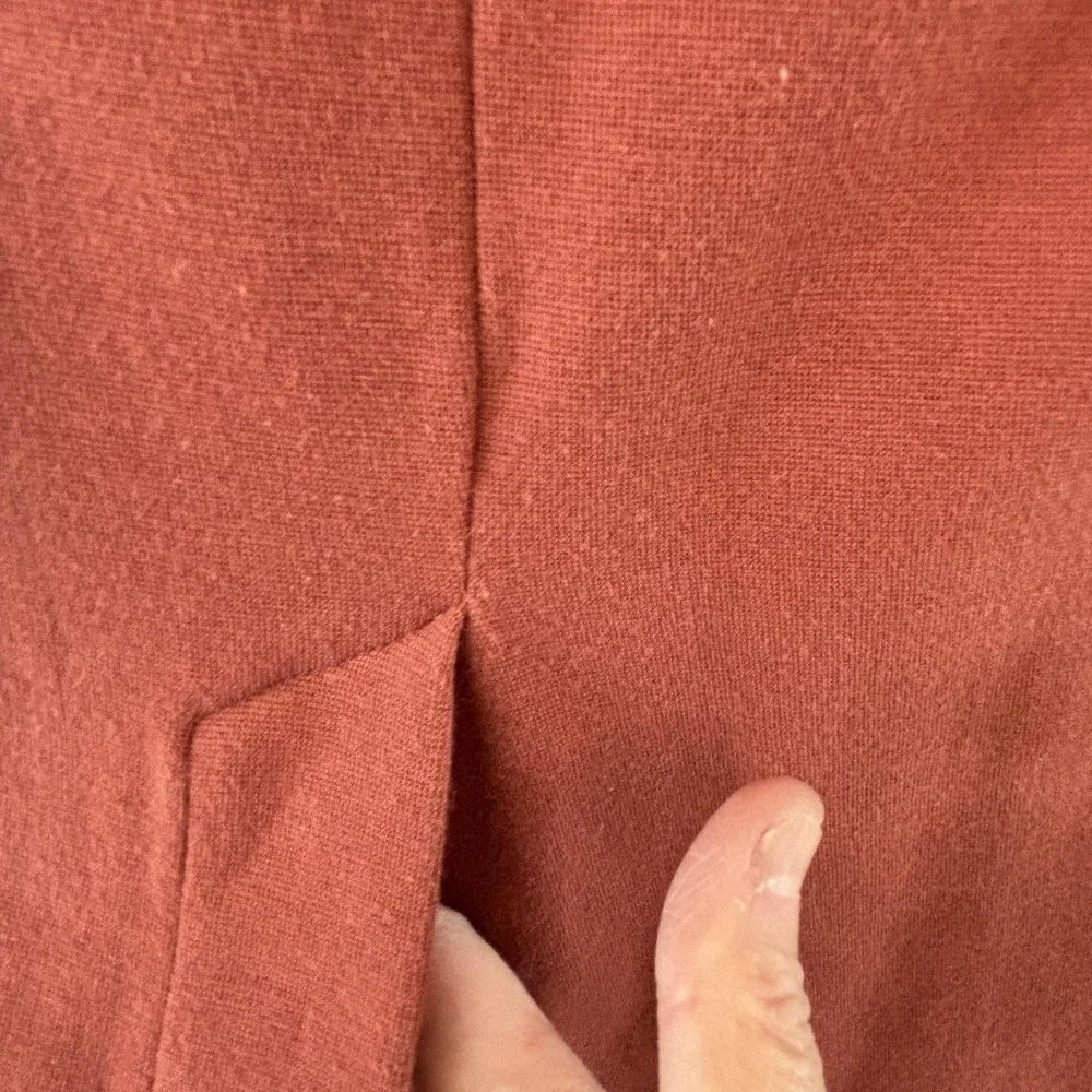 Peruvian‎ Connection Pima Cotton Knit Skirt Womens XL Spice Red Long Stretch